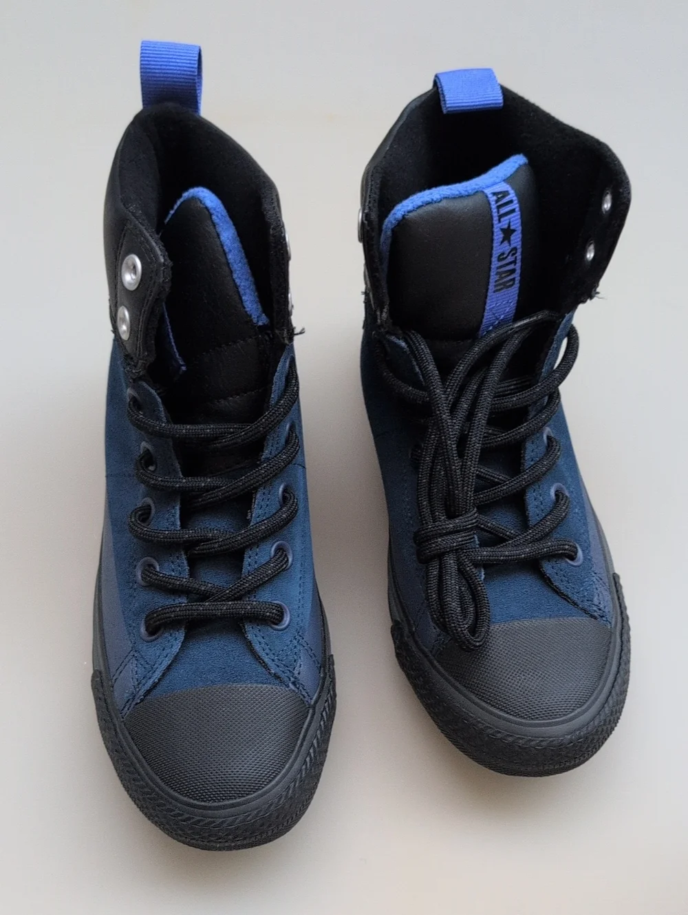 Converse Kids High Top Sneakers in Navy and Black